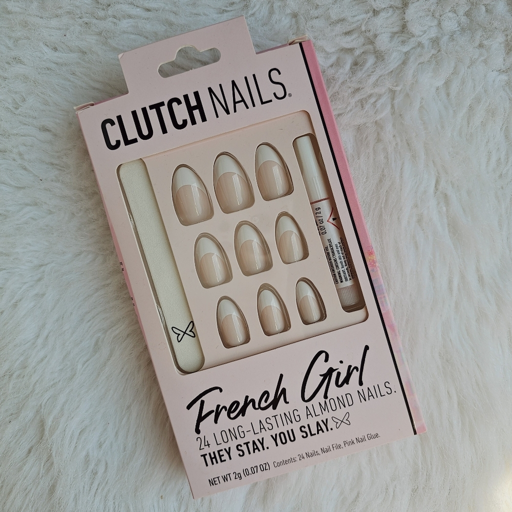 NIB Clutch Nails French Girl Almond Nails